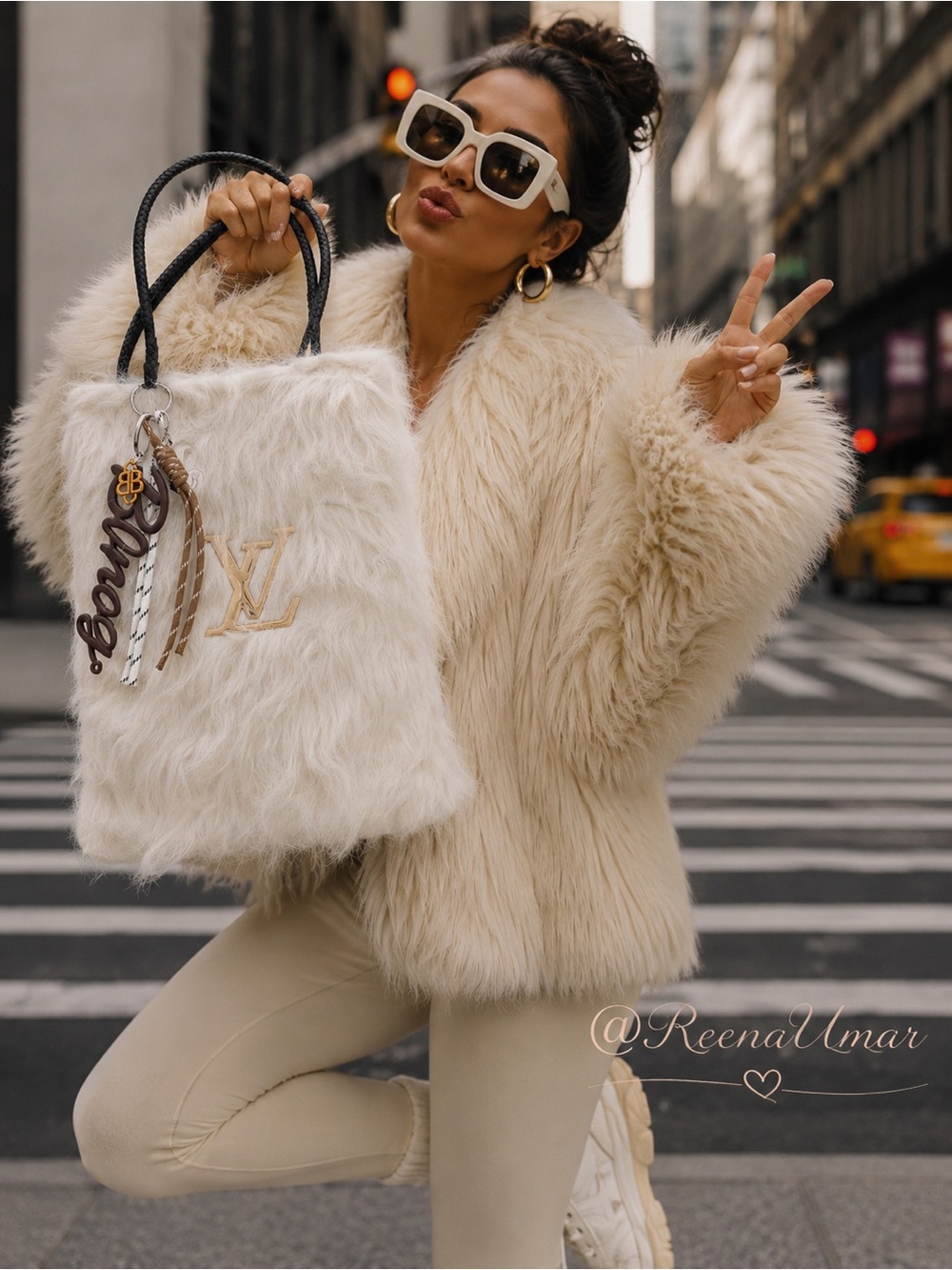 New Faux Fur Tote Bag